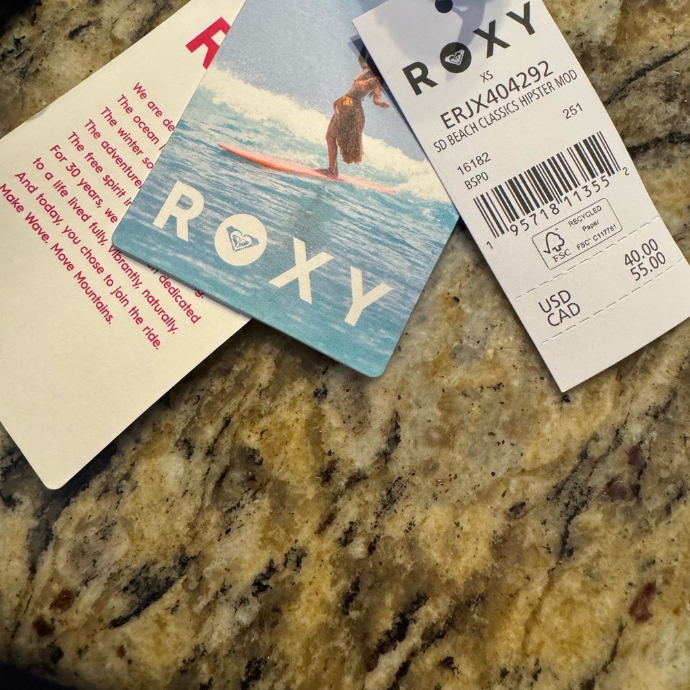 Women's Roxy SD  XS Navy Swim Bottom NWT - Picture 4 of 6